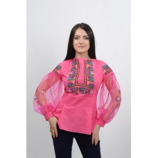 Embroidered blouse "Pink Pearl"